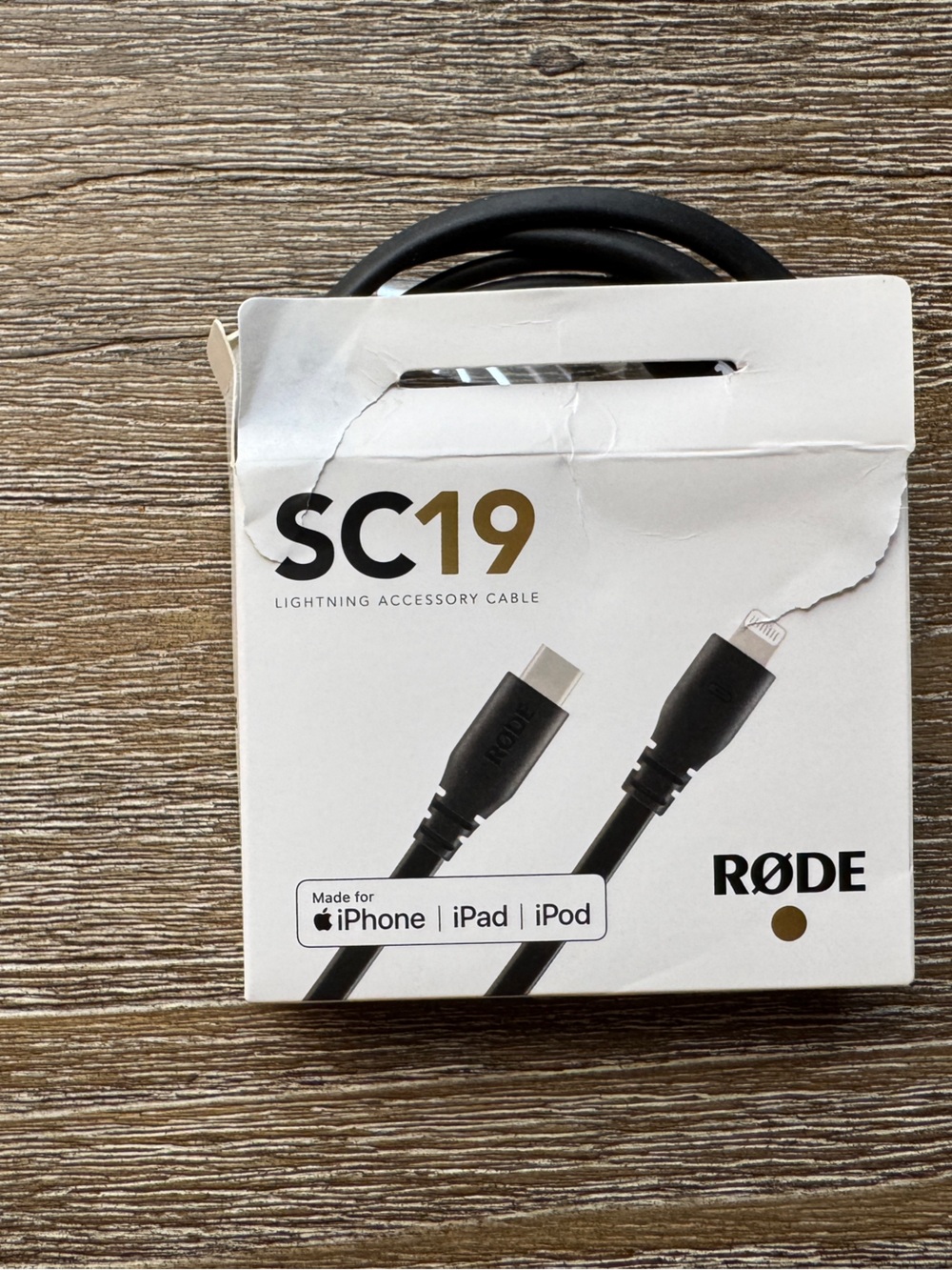 RODE SC19 Black Lightning Accessory Cable for iPhone iPad iPod